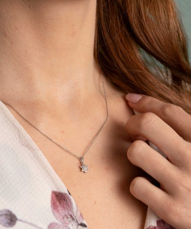 Alternative view of Anheng i gull med diamanter 0,08 ct wp