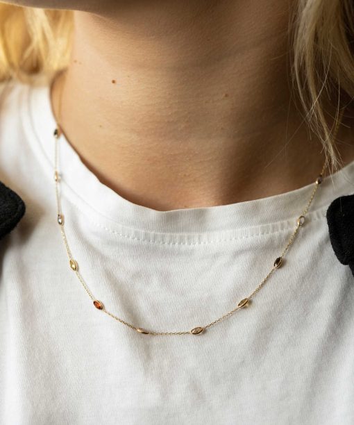 Alternative view of Smykke i gull med fargede zirkonia