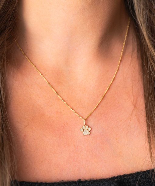 Alternative view of Gullsmykke poteanheng med zirkonia