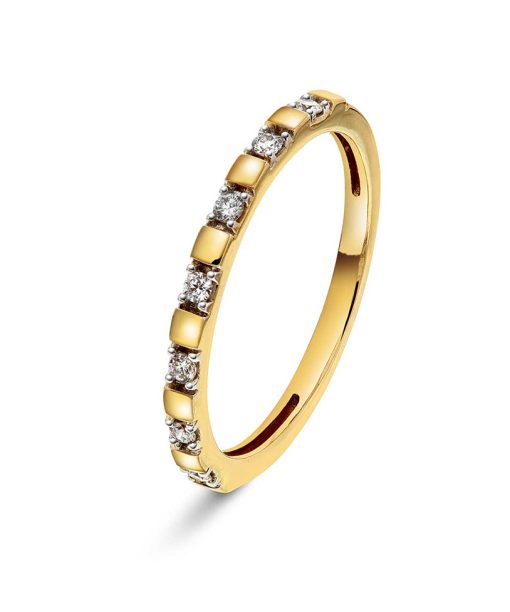 Ring i gull med diamanter 0,10 ct WP