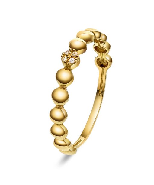 Ring i gull med zirkonia