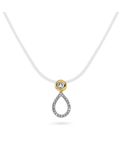 Anheng i gull med diamanter 0,03 ct WP1