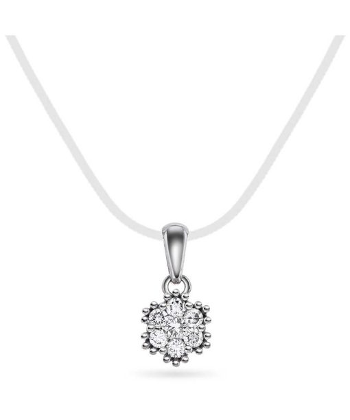 Anheng i gull med diamanter 0,15 ct WP1