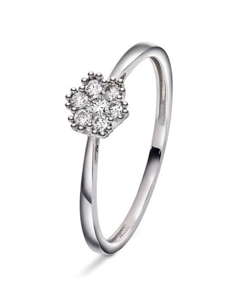 Ring i gull med diamanter 0,15 WP1