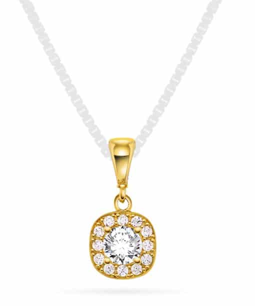 Anheng i gull med zirkonia