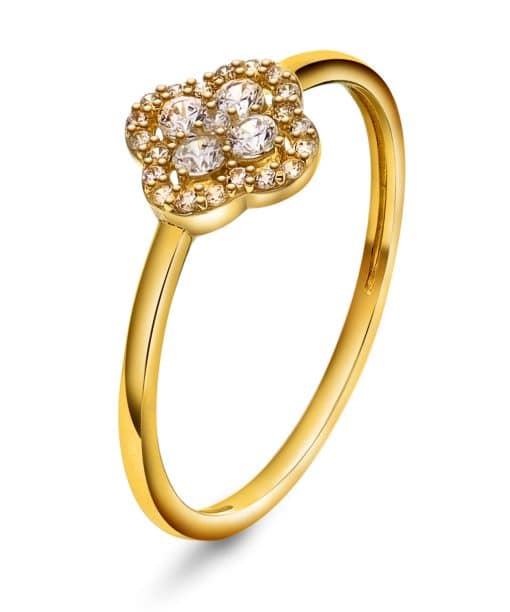 Ring i gull med zirkonia