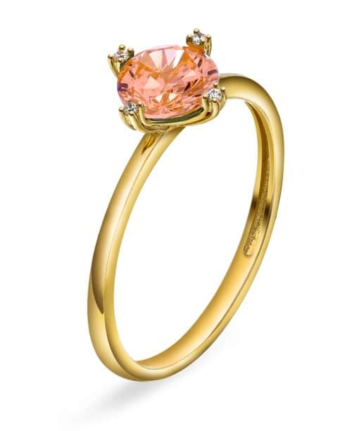 Ring i gull med zirkonia