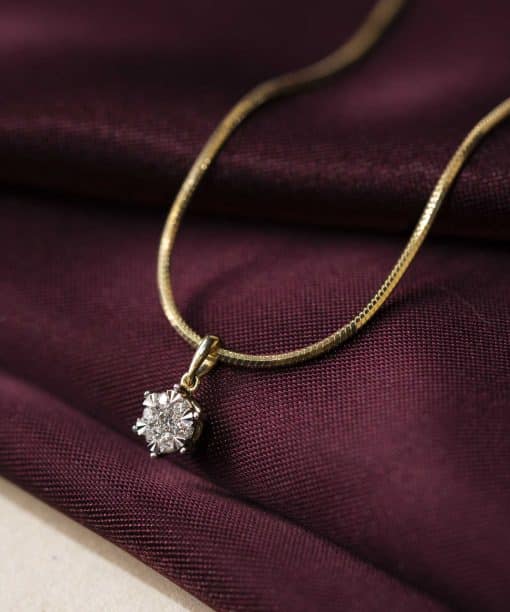 Alternative view of Anheng i gull, Diamant 0,15 ct