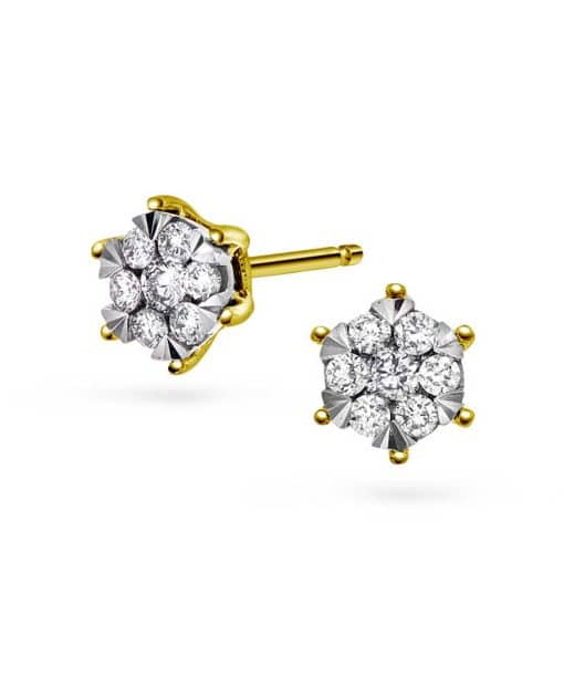 Øredobber i gull, Diamanter 0,27 ct