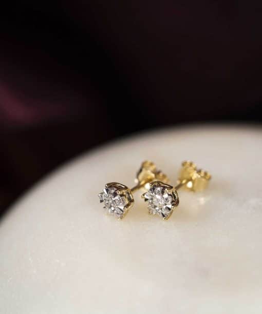 Alternative view of Øredobber i gull, Diamanter 0,27 ct