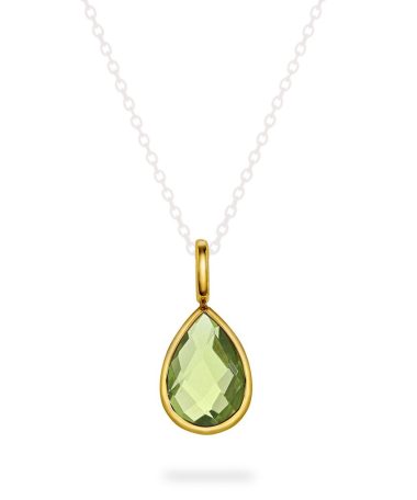 Pan Jewelry - Anheng i gull med peridot