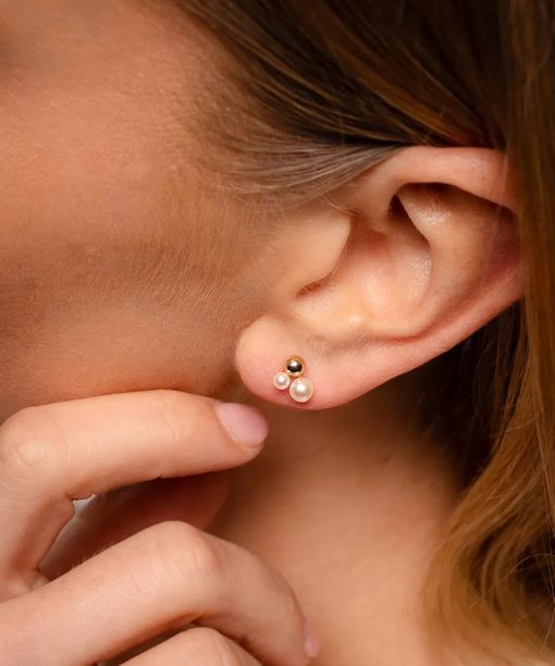 Alternative view of Øredobber i gull med fvp