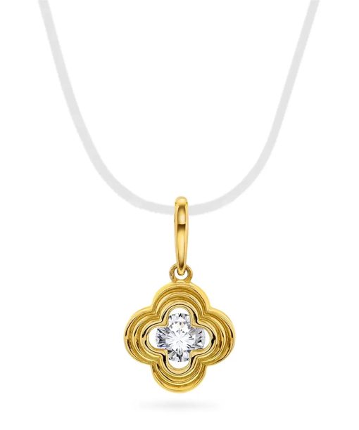 Anheng i gull med zirkonia