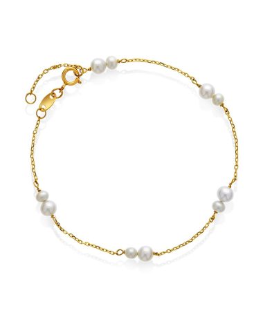 Alternative view of Pan Jewelry - Armbånd i gull med perler