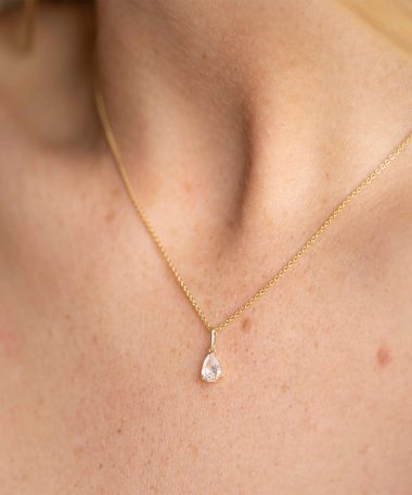 Alternative view of Pan Jewelry - Anheng i gull med zirkonia