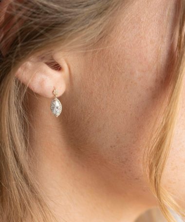 Alternative view of Pan Jewelry - Øredobber i gul med zirkonia