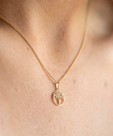 Alternative view of Pan Jewelry - Anheng i gull med zirkonia