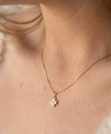 Alternative view of Pan Jewelry - Anheng i gull med zirkonia