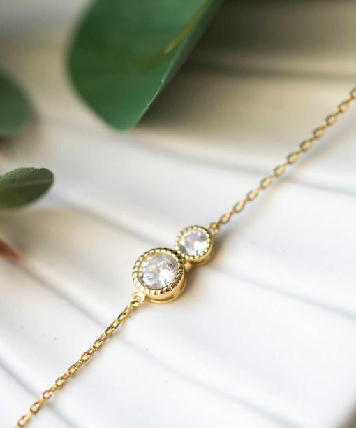 Alternative view of Nora Mørk by Gulldia Armbånd i sølv med zirkonia