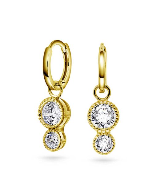 Nora Mørk by Gulldia Øreringer i sølv med zirkonia