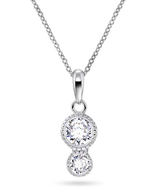 Smykke i sølv med zirkonia