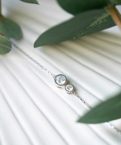 Alternative view of Armbånd i sølv med zirkonia