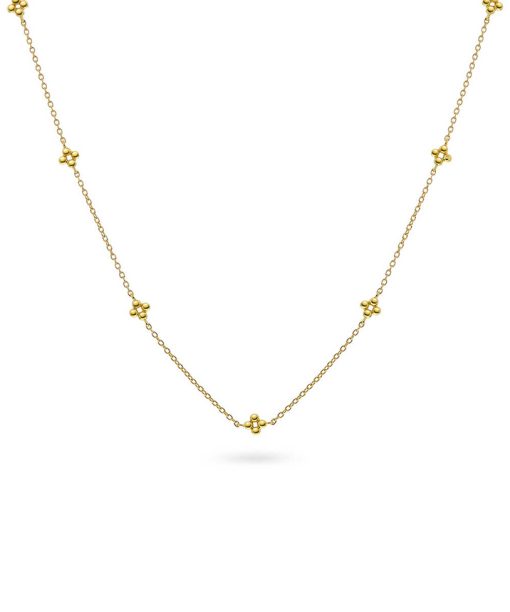 Smykke i sølv, kulekjede blomst