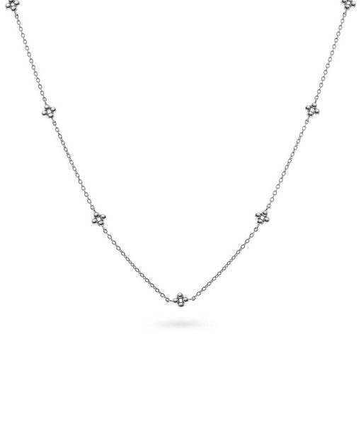 Smykke i sølv, kulekjede blomst