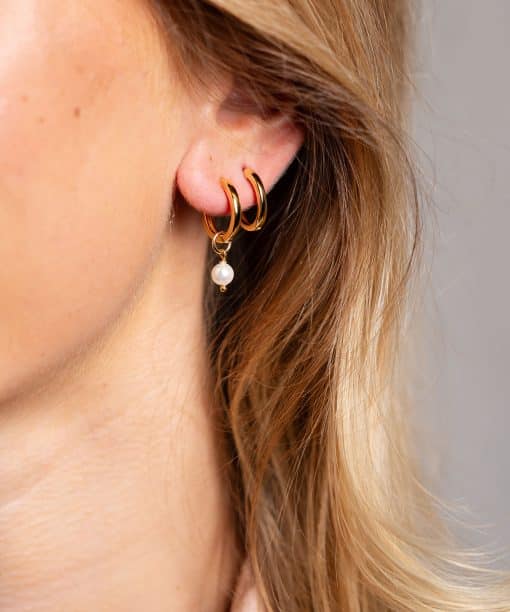 Alternative view of Pearl charms i sølv med hvit perle