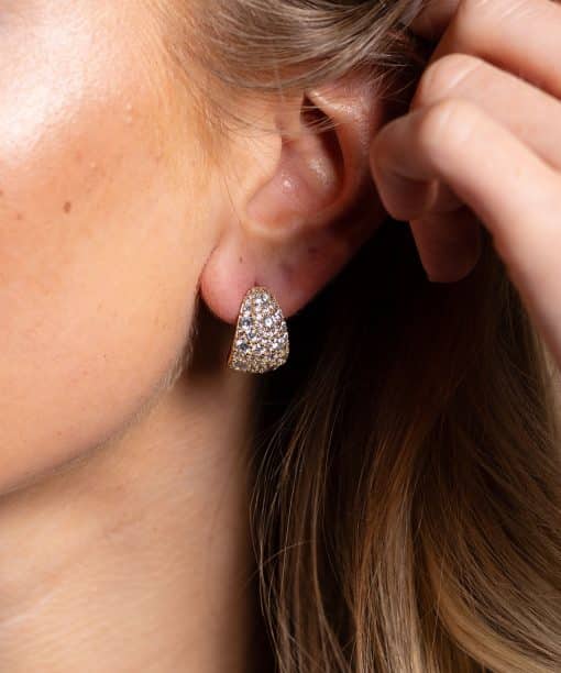 Alternative view of Øredobber i sølv med blank zirkonia