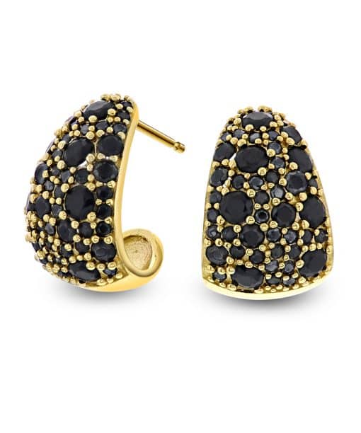 Øredobber i sølv med sort zirkonia