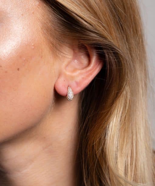 Alternative view of Øredobber i sølv med blank zirkonia