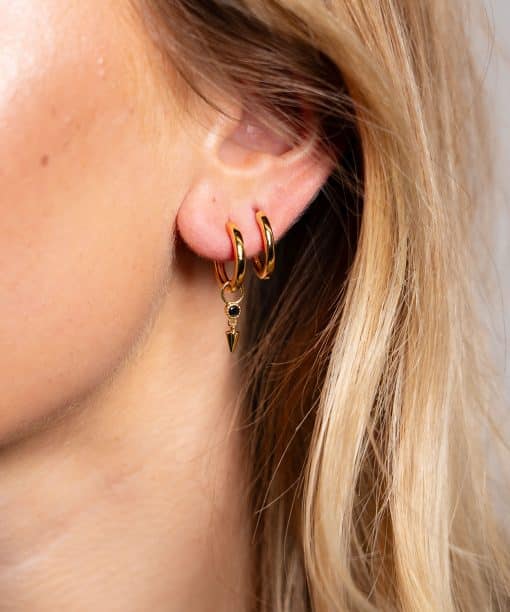 Alternative view of Aim charms i sølv med sort zirkonia