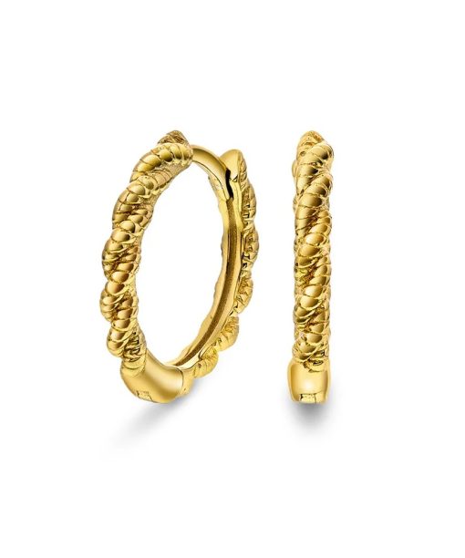 Øreringer i forgylt 925 sølv