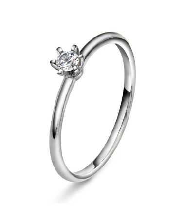 Vida ring i gull med dia 0,10 ct TWSI