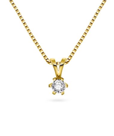 Vida anheng i gull m/dia 0,10 ct TWSI