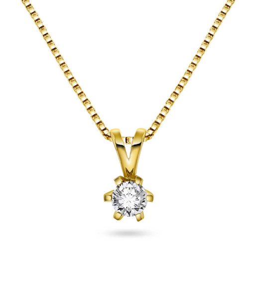 Vida anheng i gull m/dia 0,20 ct TWSI