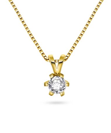 Vida anheng i gull m/dia 0,30 ct TWSI