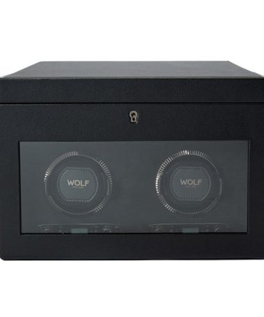 Wolf British Racing Double Watch Winder With Storage