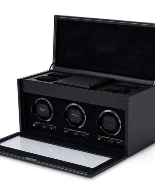 Alternative view of Wolf British Racing Triple Watch Winder With Storage