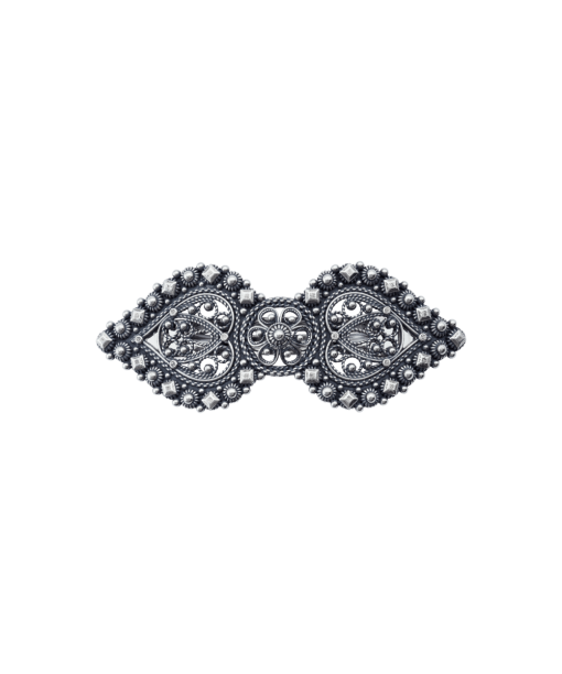 Hårspenne med kruser og demanter, lita, oksidert