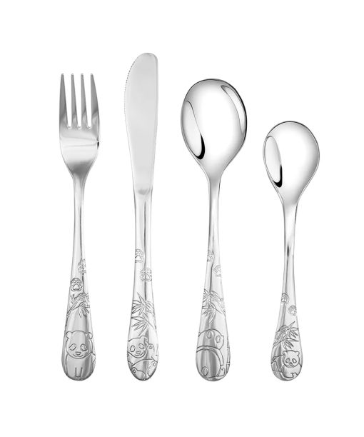 Alternative view of Eik Barn Panda stålbestikk