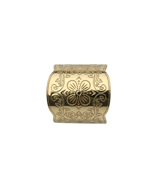 Skjerfring med gravert mønster, Forgylt