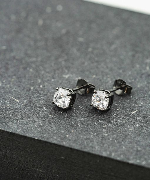 Alternative view of Rex øredobber i sølv med blank zirkonia