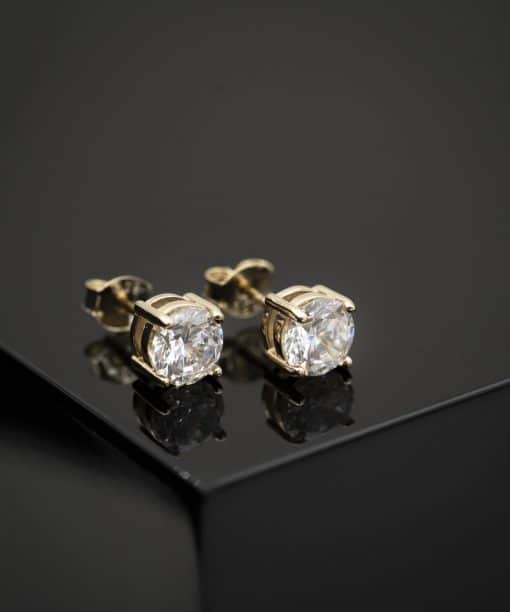 Alternative view of Dylan øredobber i sølv, blank sten