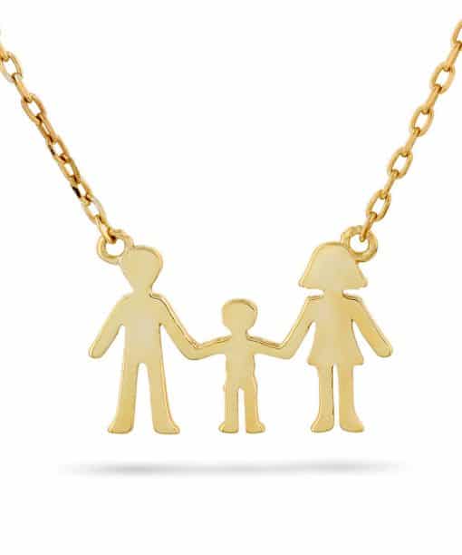 Familiesmykke i sølv en gutt