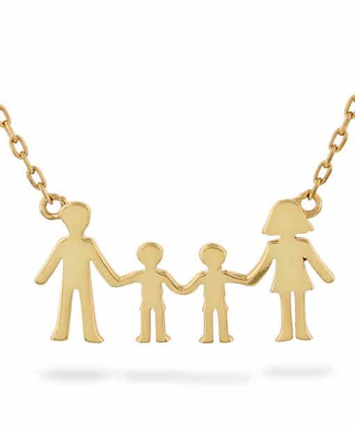 Familiesmykke i sølv to gutter