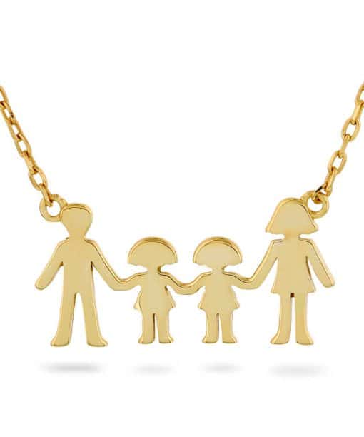 Familiesmykke i sølv to jenter