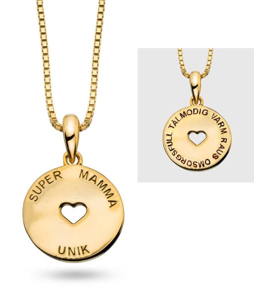 Smykke i forgylt sølv - Super mamma
