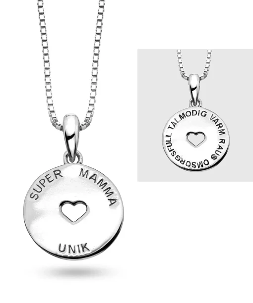 Smykke i sølv SUPER MAMMA